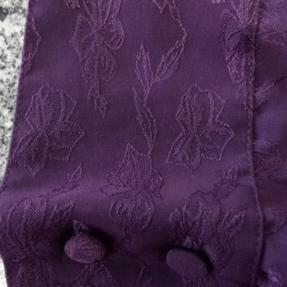 Vintage floral polyester button down - Picture 5 of 8